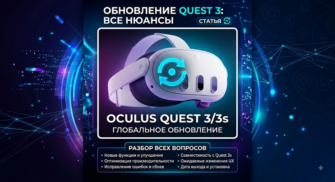 Как правильно обновить VR очки oculus quest 3/3s  в конце 2026 года?